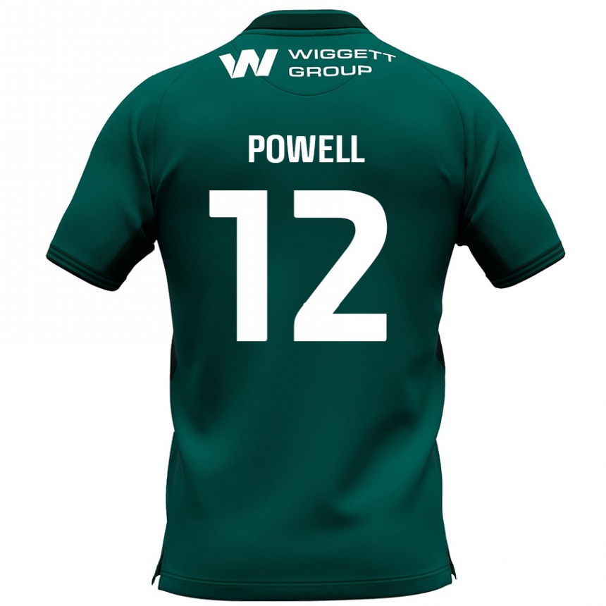 Kids Football Beth Powell #12 Green Away Jersey 2024/25 T-Shirt