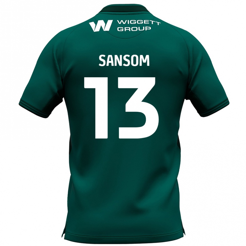 Kids Football Chloe Sansom #13 Green Away Jersey 2024/25 T-Shirt