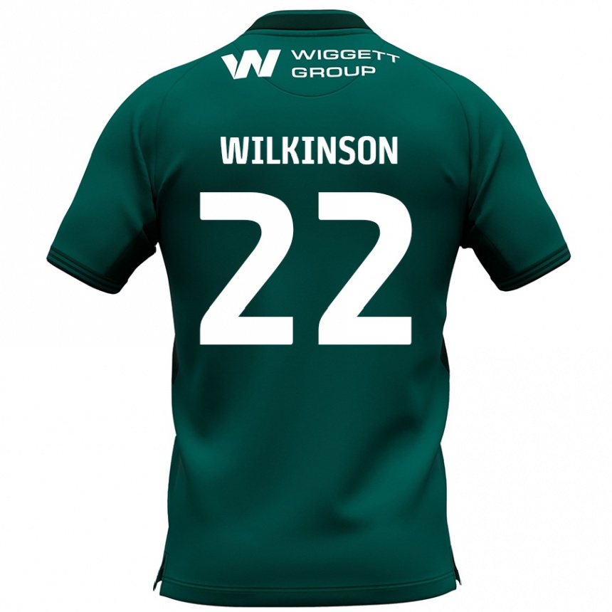 Kids Football Chloe Wilkinson #22 Green Away Jersey 2024/25 T-Shirt