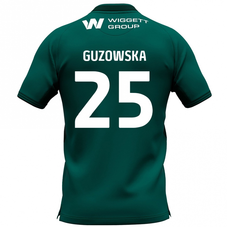 Kids Football Sara Guzowska #25 Green Away Jersey 2024/25 T-Shirt