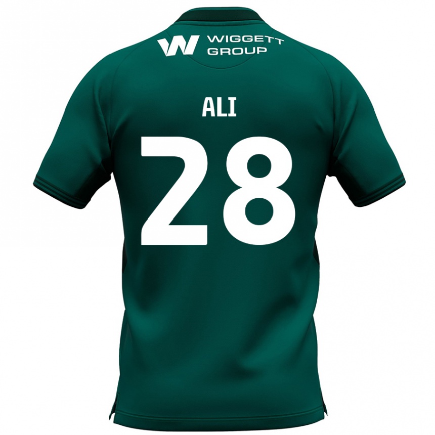 Kids Football Francesca Ali #28 Green Away Jersey 2024/25 T-Shirt