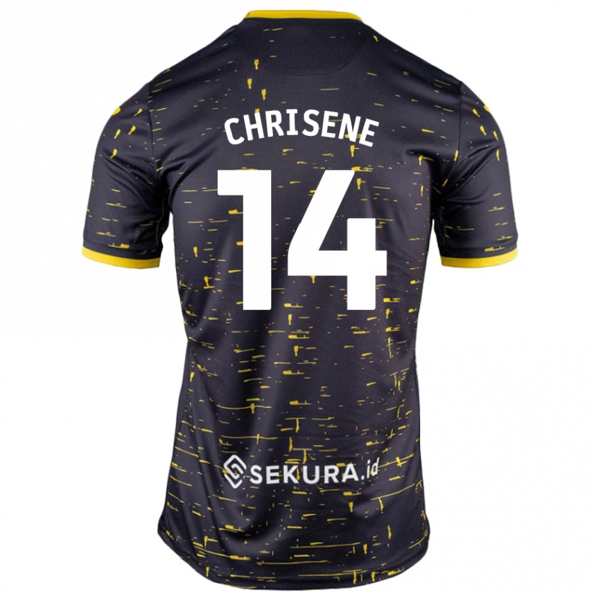 Kids Football Ben Chrisene #14 Black Yellow Away Jersey 2024/25 T-Shirt