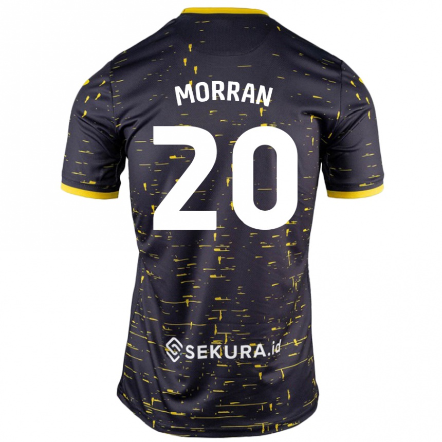 Kids Football Eloise Morran #20 Black Yellow Away Jersey 2024/25 T-Shirt