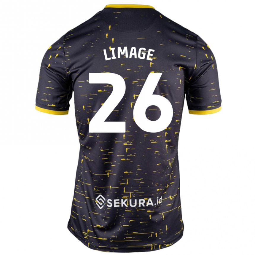 Kids Football Felicity Limage #26 Black Yellow Away Jersey 2024/25 T-Shirt