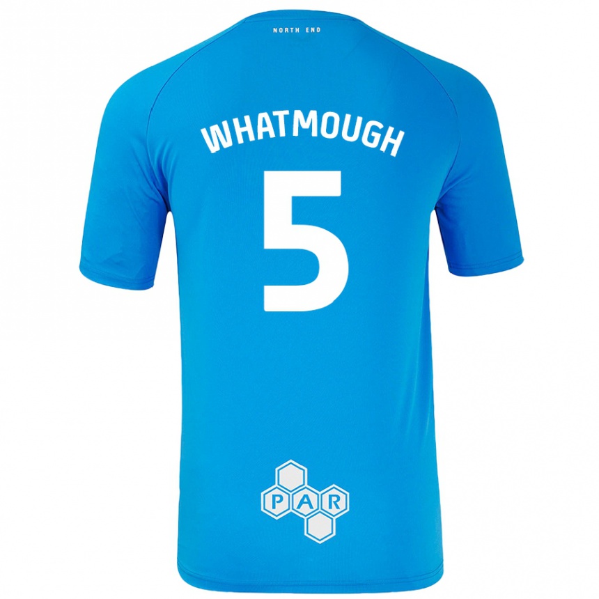 Kids Football Jack Whatmough #5 Sky Blue Away Jersey 2024/25 T-Shirt