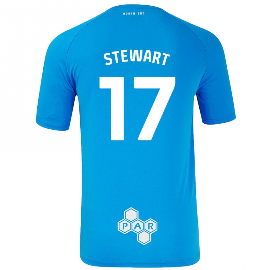 Kids Football Layton Stewart #17 Sky Blue Away Jersey 2024/25 T-Shirt