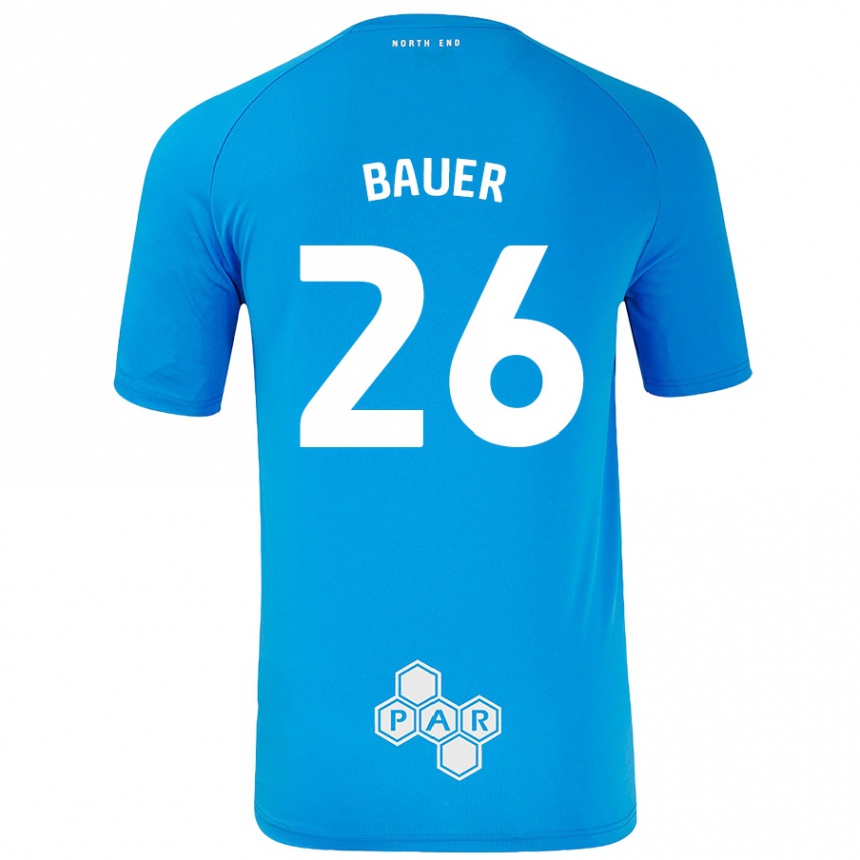 Kids Football Patrick Bauer #26 Sky Blue Away Jersey 2024/25 T-Shirt