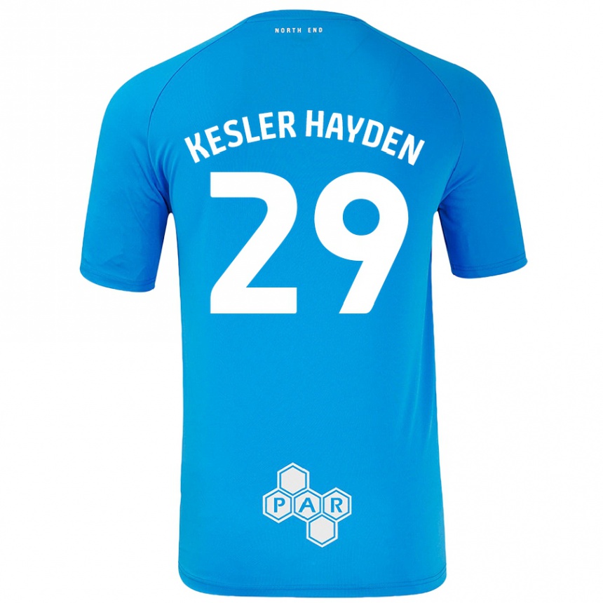 Kids Football Kaine Kesler-Hayden #29 Sky Blue Away Jersey 2024/25 T-Shirt