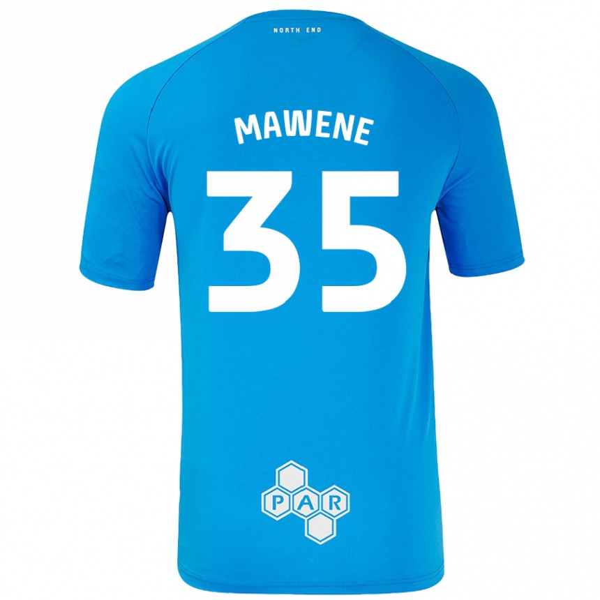 Kids Football Noah Mawene #35 Sky Blue Away Jersey 2024/25 T-Shirt