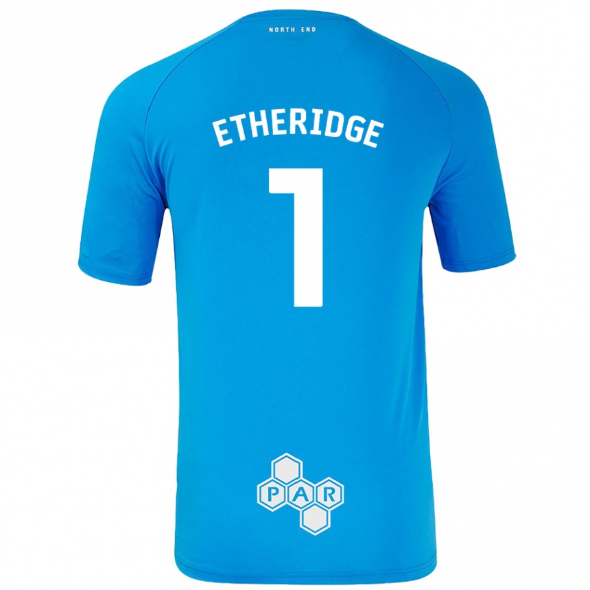 Kids Football Ellie Etheridge #1 Sky Blue Away Jersey 2024/25 T-Shirt