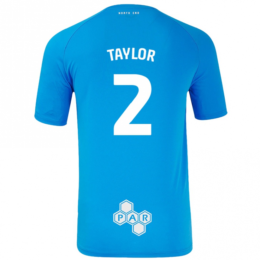 Kids Football Alex Taylor #2 Sky Blue Away Jersey 2024/25 T-Shirt