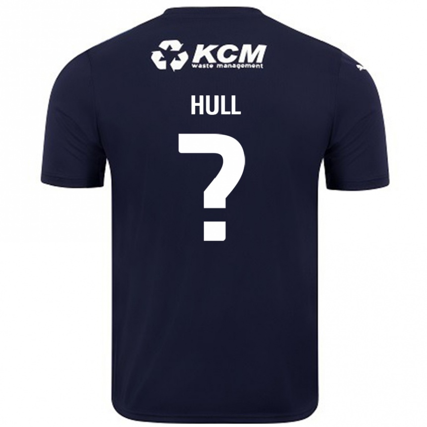 Kids Football Jake Hull #0 Navy Blue Away Jersey 2024/25 T-Shirt