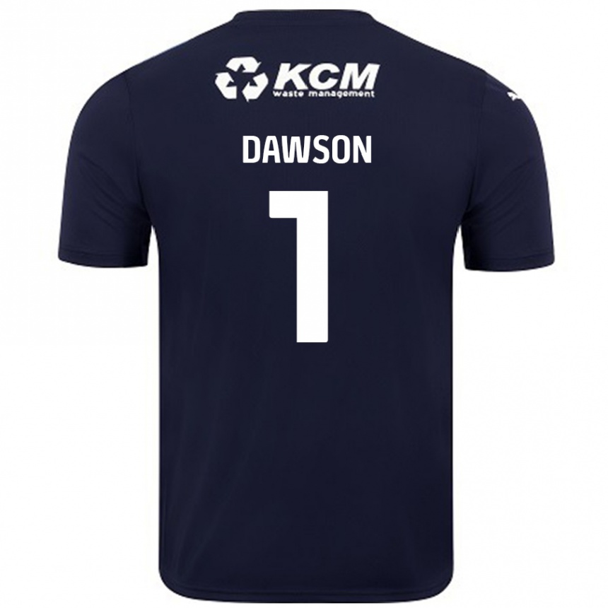 Kids Football Cameron Dawson #1 Navy Blue Away Jersey 2024/25 T-Shirt