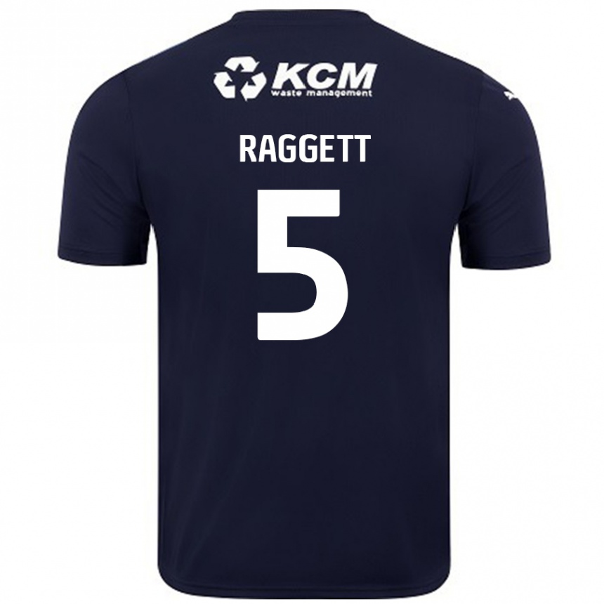 Kids Football Sean Raggett #5 Navy Blue Away Jersey 2024/25 T-Shirt