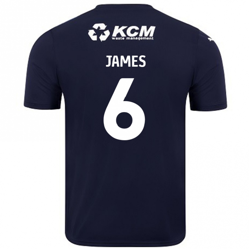 Kids Football Reece James #6 Navy Blue Away Jersey 2024/25 T-Shirt