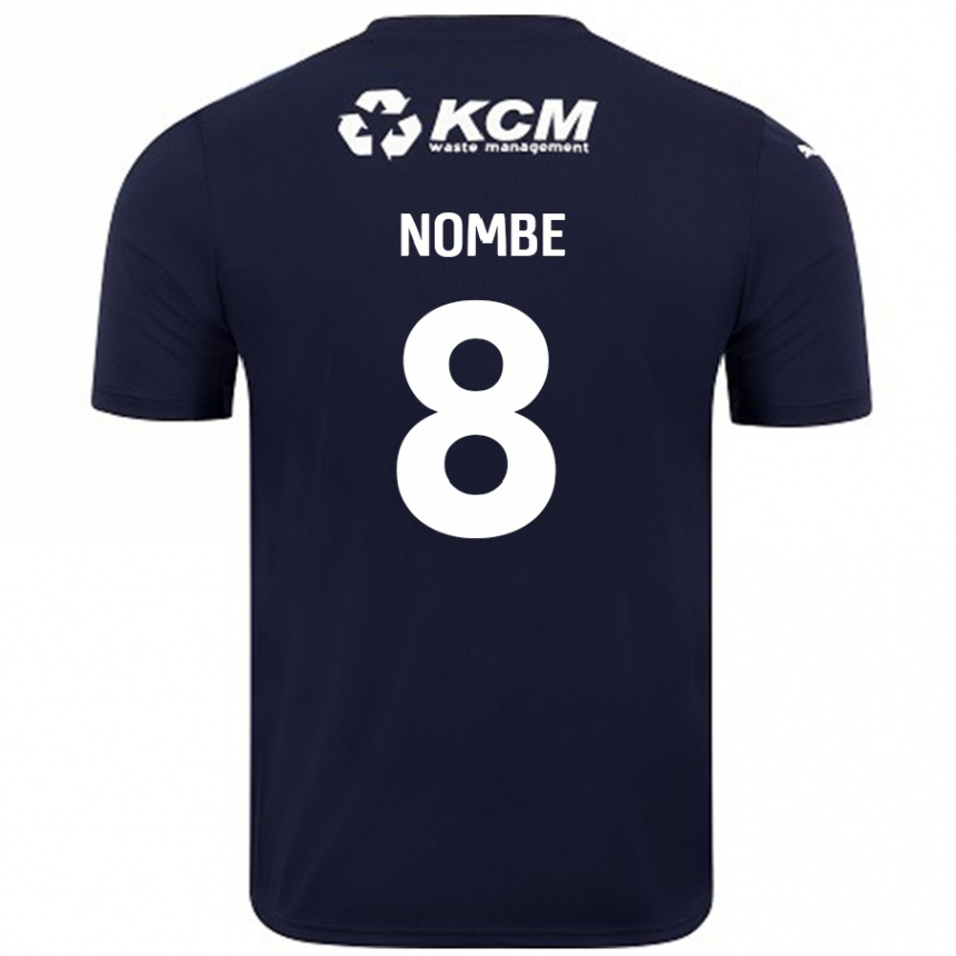 Kids Football Sam Nombe #8 Navy Blue Away Jersey 2024/25 T-Shirt