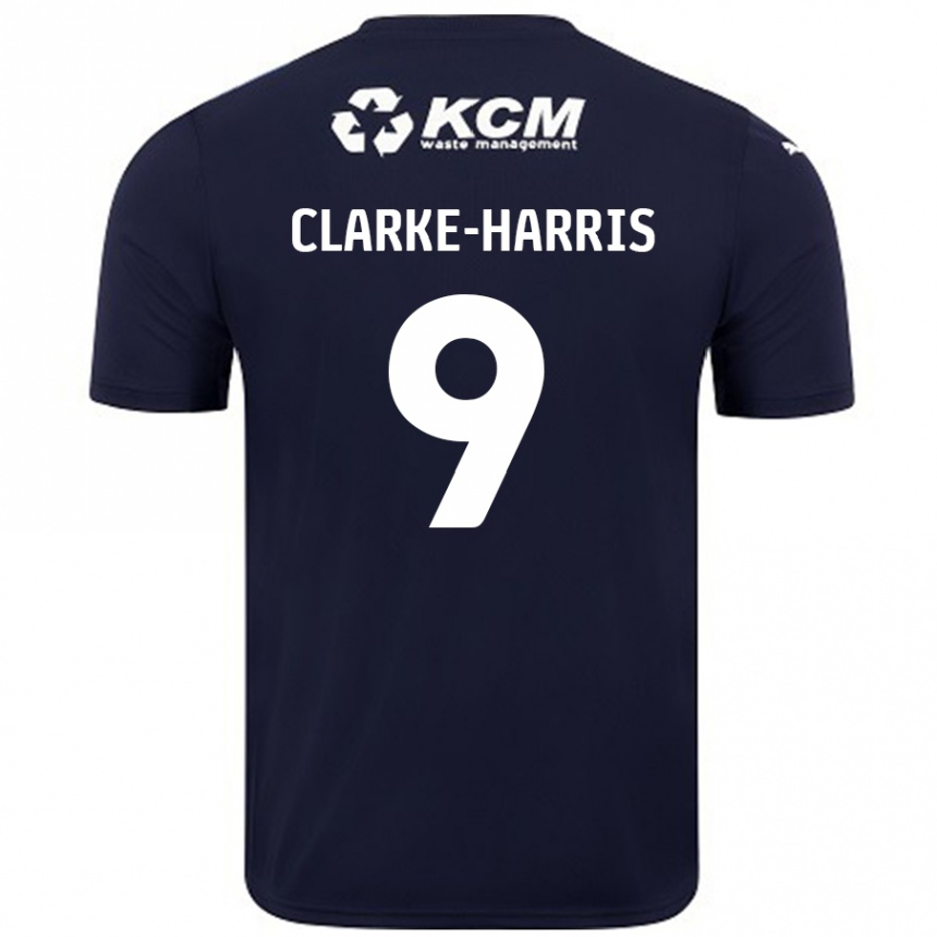 Kids Football Jonson Clarke-Harris #9 Navy Blue Away Jersey 2024/25 T-Shirt