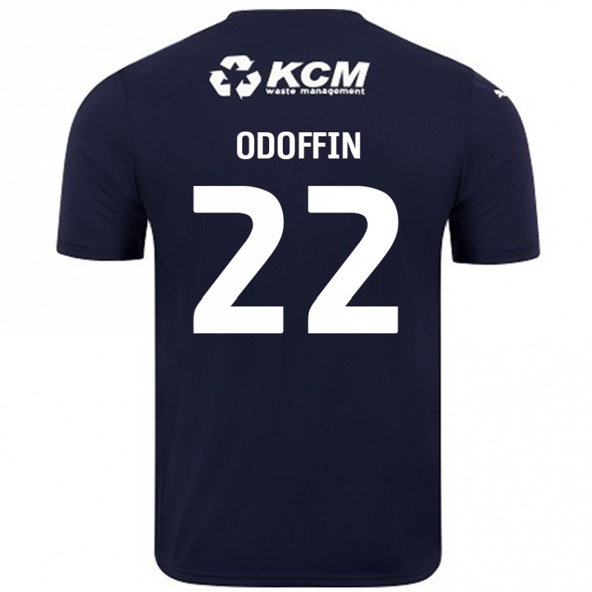 Kids Football Hakeem Odoffin #22 Navy Blue Away Jersey 2024/25 T-Shirt