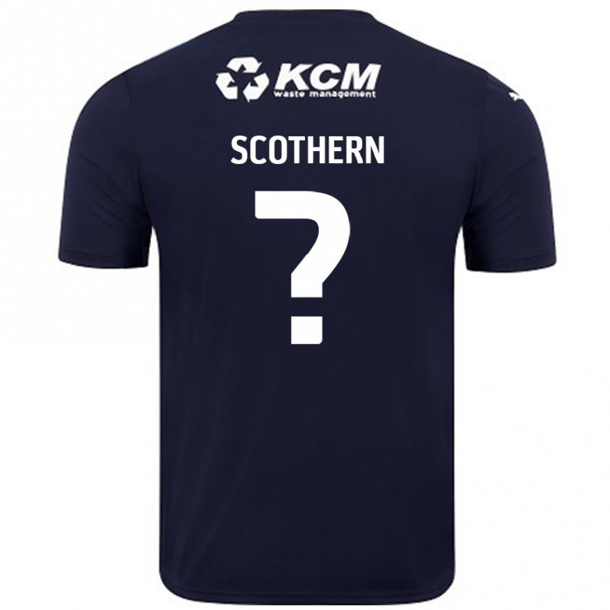 Kids Football Ben Scothern #0 Navy Blue Away Jersey 2024/25 T-Shirt