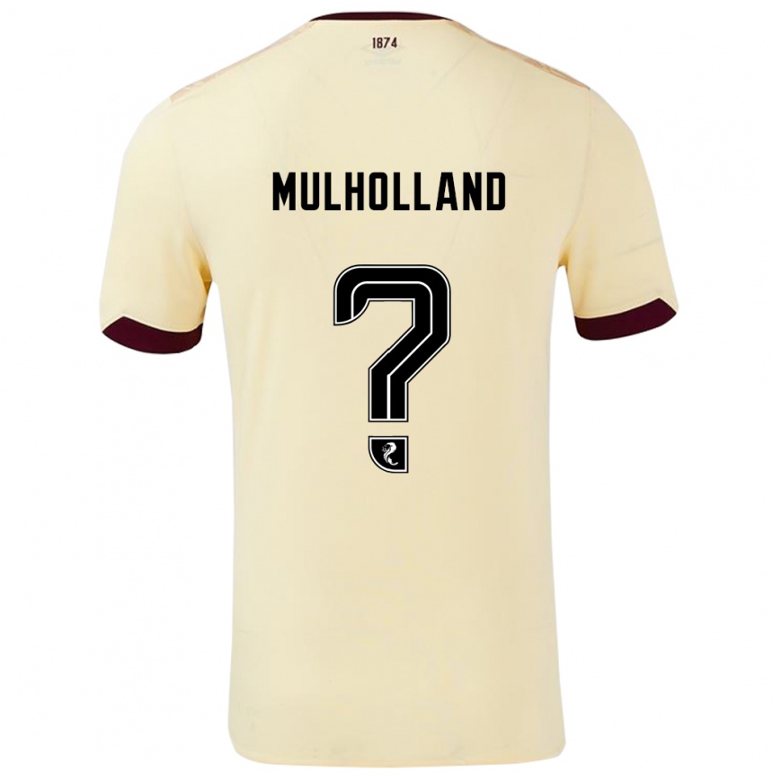 Kids Football James Mulholland #0 Cream Burgundy Away Jersey 2024/25 T-Shirt