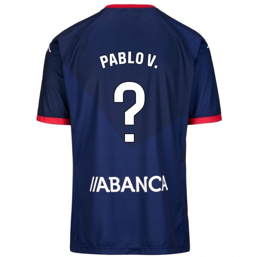 Kids Football Pablo Vázquez #15 Navy Blue Away Jersey 2024/25 T-Shirt