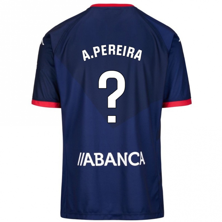 Kids Football Alejandro Pereira #0 Navy Blue Away Jersey 2024/25 T-Shirt