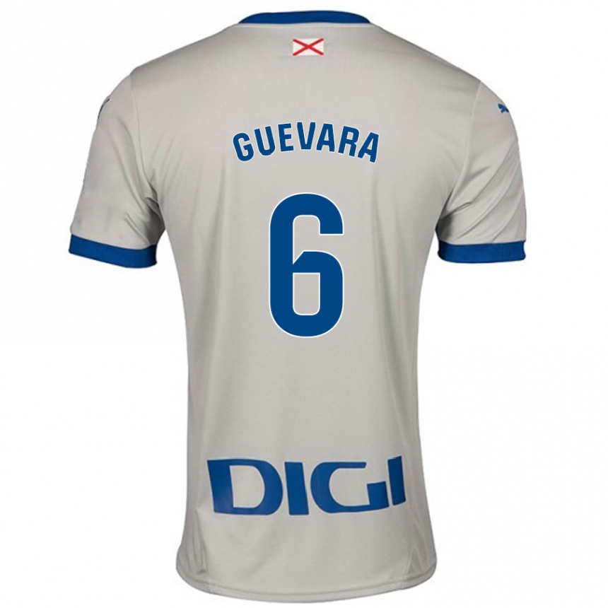 Kids Football Ander Guevara #6 Light Gray Away Jersey 2024/25 T-Shirt