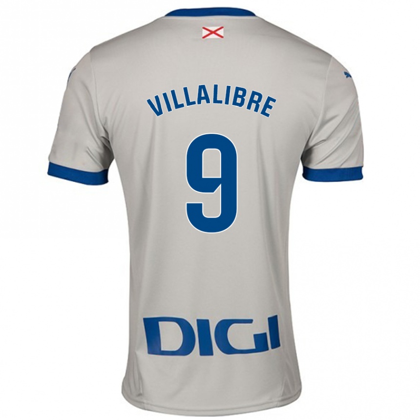 Kids Football Asier Villalibre #9 Light Gray Away Jersey 2024/25 T-Shirt