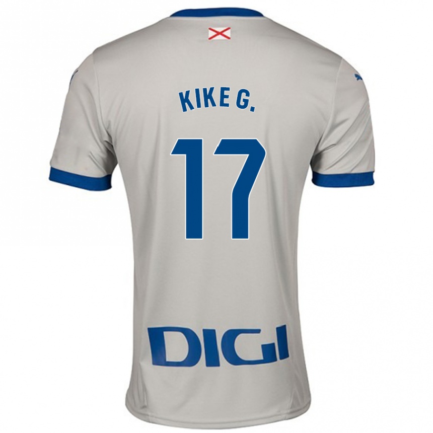 Kids Football Kike García #17 Light Gray Away Jersey 2024/25 T-Shirt