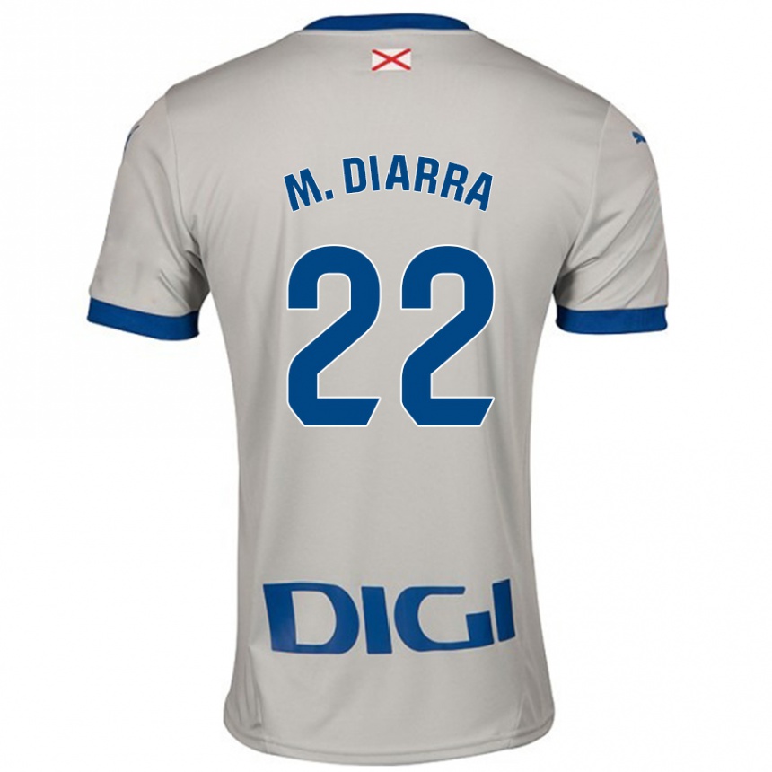 Kids Football Moussa Diarra #22 Light Gray Away Jersey 2024/25 T-Shirt