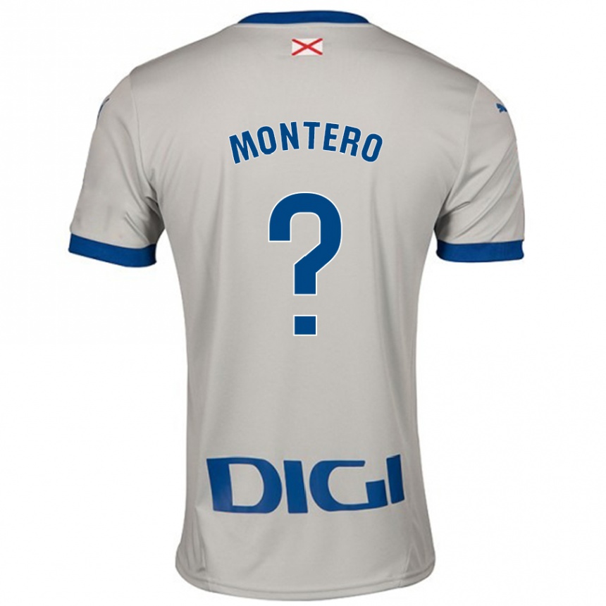 Kids Football Rubén Montero #0 Light Gray Away Jersey 2024/25 T-Shirt