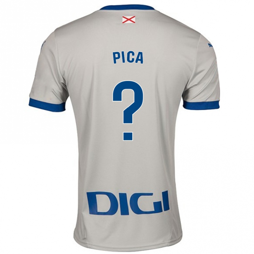 Kids Football Adrián Pica #0 Light Gray Away Jersey 2024/25 T-Shirt