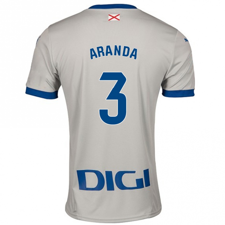 Kids Football Miguel Aranda #3 Light Gray Away Jersey 2024/25 T-Shirt