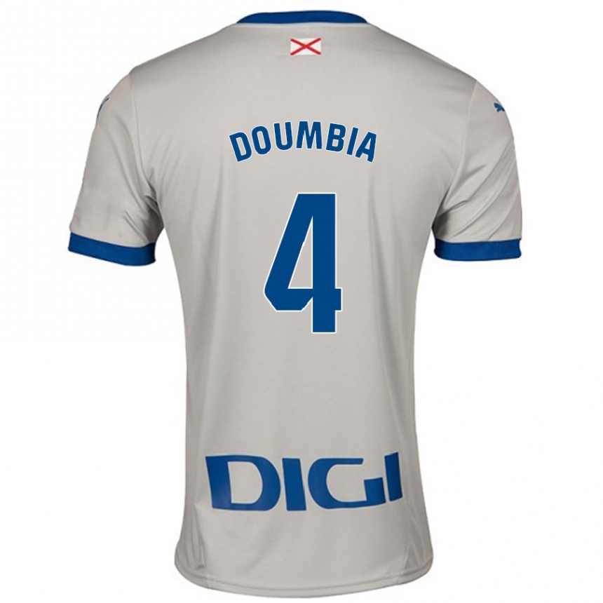 Kids Football Daouda Doumbia #4 Light Gray Away Jersey 2024/25 T-Shirt