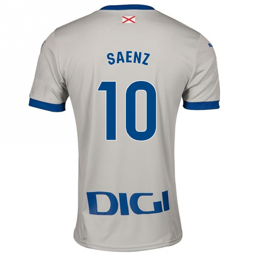 Kids Football Iñaki Saenz #10 Light Gray Away Jersey 2024/25 T-Shirt