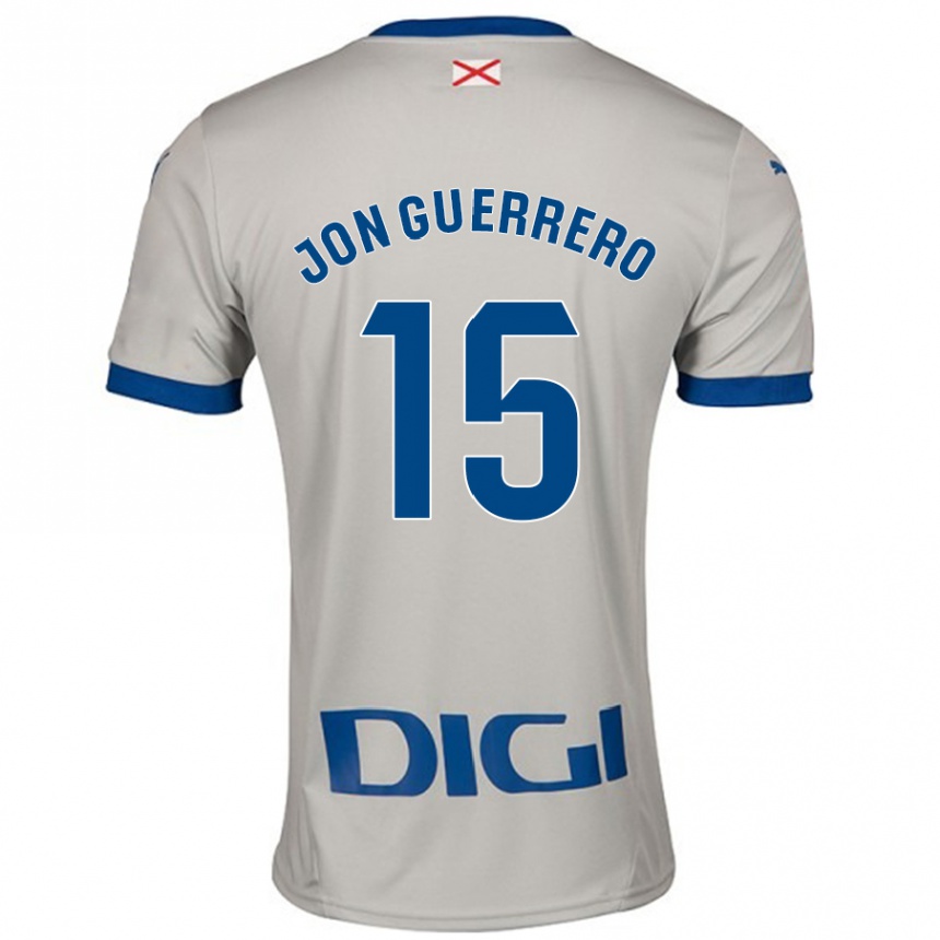 Kids Football Julen Jon Guerrero #15 Light Gray Away Jersey 2024/25 T-Shirt