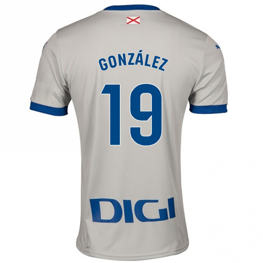 Kids Football Aimar González #19 Light Gray Away Jersey 2024/25 T-Shirt