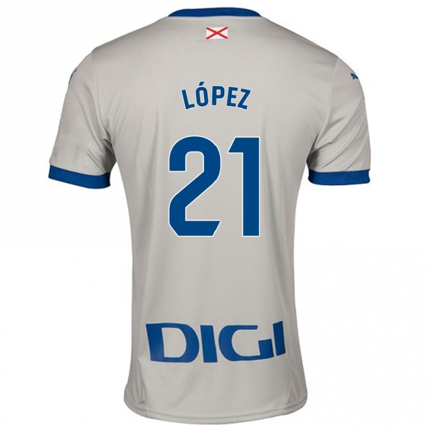 Kids Football Juanma López #21 Light Gray Away Jersey 2024/25 T-Shirt