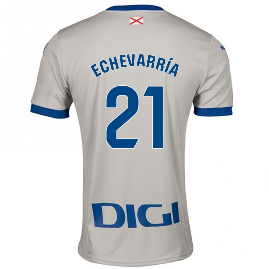 Kids Football Martin Echevarría #21 Light Gray Away Jersey 2024/25 T-Shirt