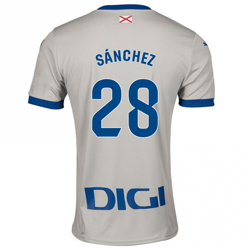 Kids Football Ander Sánchez #28 Light Gray Away Jersey 2024/25 T-Shirt