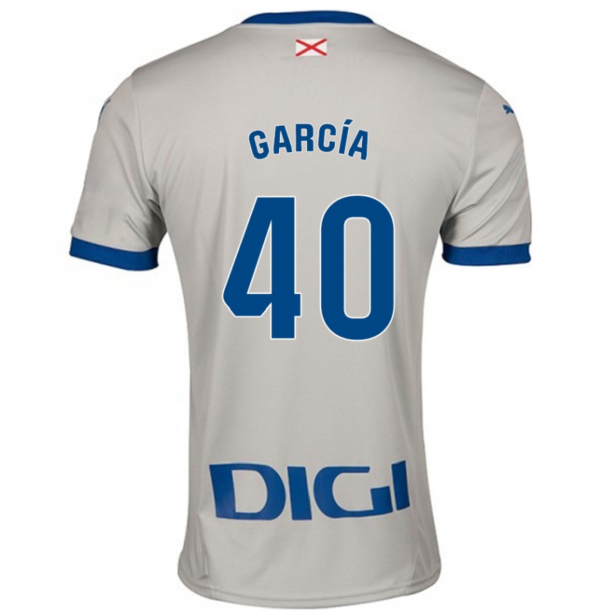 Kids Football Álvaro García #40 Light Gray Away Jersey 2024/25 T-Shirt