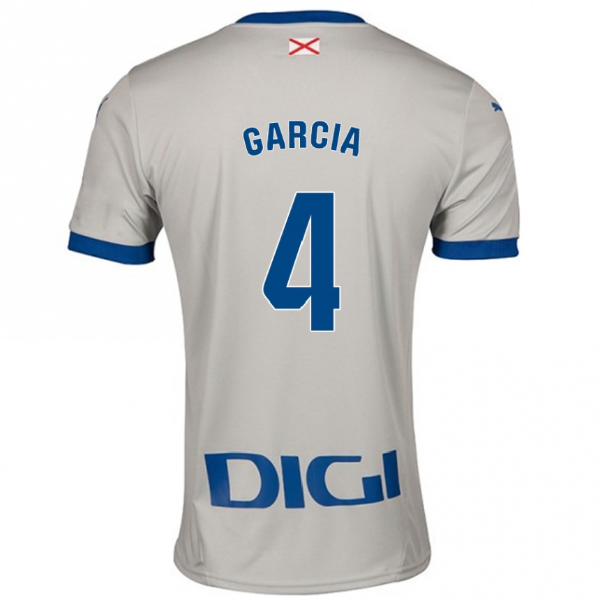 Kids Football Pichi García #4 Light Gray Away Jersey 2024/25 T-Shirt