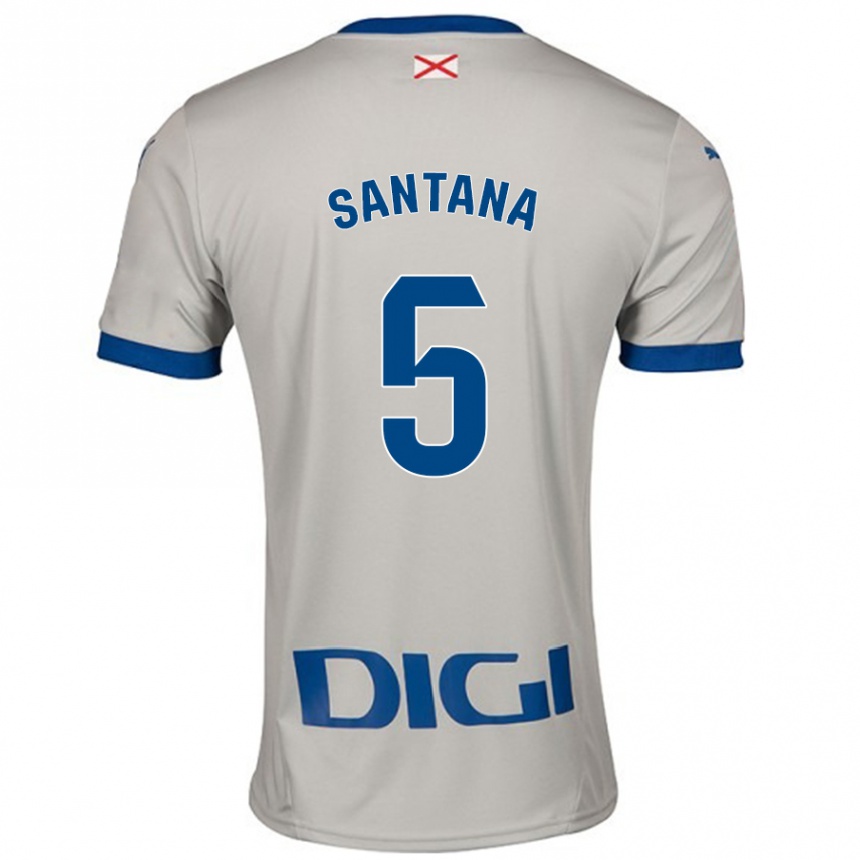 Kids Football Vanesa Santana #5 Light Gray Away Jersey 2024/25 T-Shirt