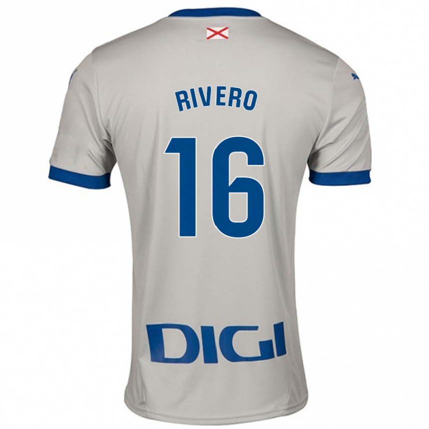 Kids Football Almudena Rivero #16 Light Gray Away Jersey 2024/25 T-Shirt