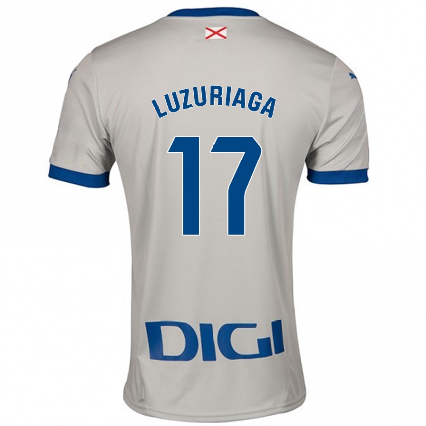 Kids Football Judith Luzuriaga #17 Light Gray Away Jersey 2024/25 T-Shirt