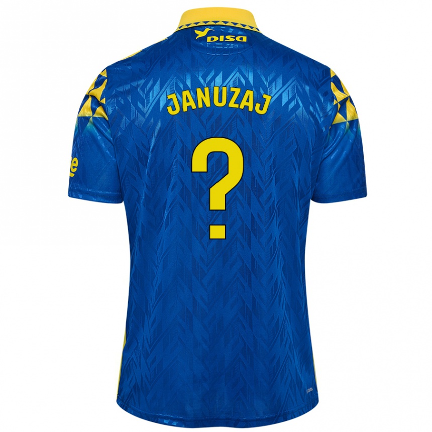 Kids Football Adnan Januzaj #0 Blue Yellow Away Jersey 2024/25 T-Shirt