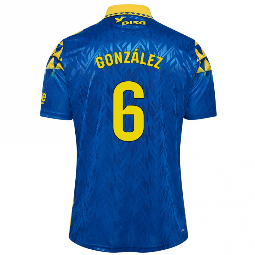 Kids Football Fabio González #6 Blue Yellow Away Jersey 2024/25 T-Shirt