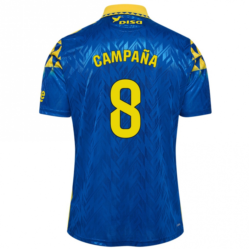 Kids Football José Campaña #8 Blue Yellow Away Jersey 2024/25 T-Shirt