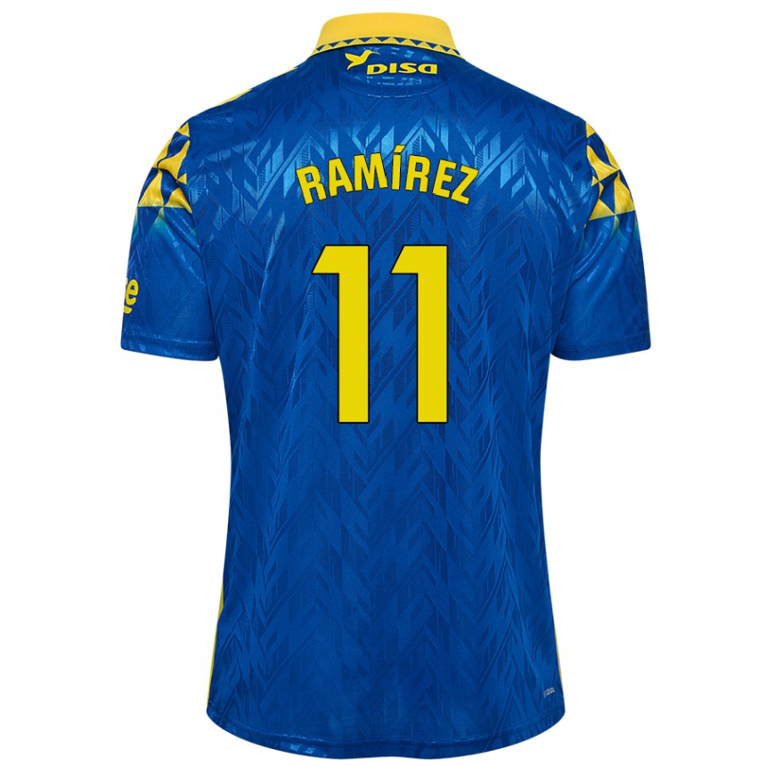 Kids Football Benito Ramírez #11 Blue Yellow Away Jersey 2024/25 T-Shirt