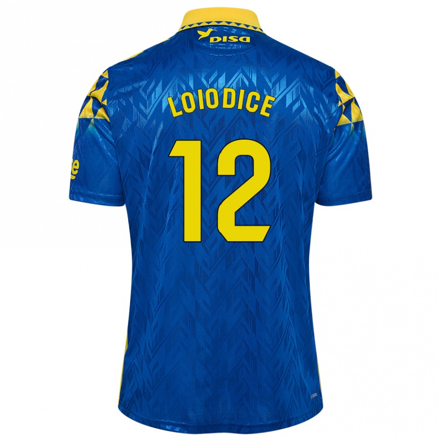 Kids Football Enzo Loiodice #12 Blue Yellow Away Jersey 2024/25 T-Shirt